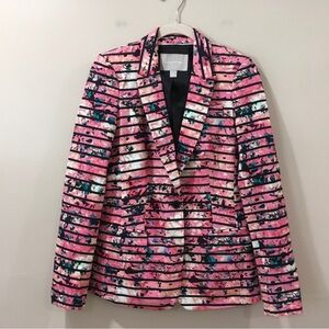 Banana Republic knit blazer Jacket floral printed Pink Size 0